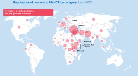 refugee bubble map