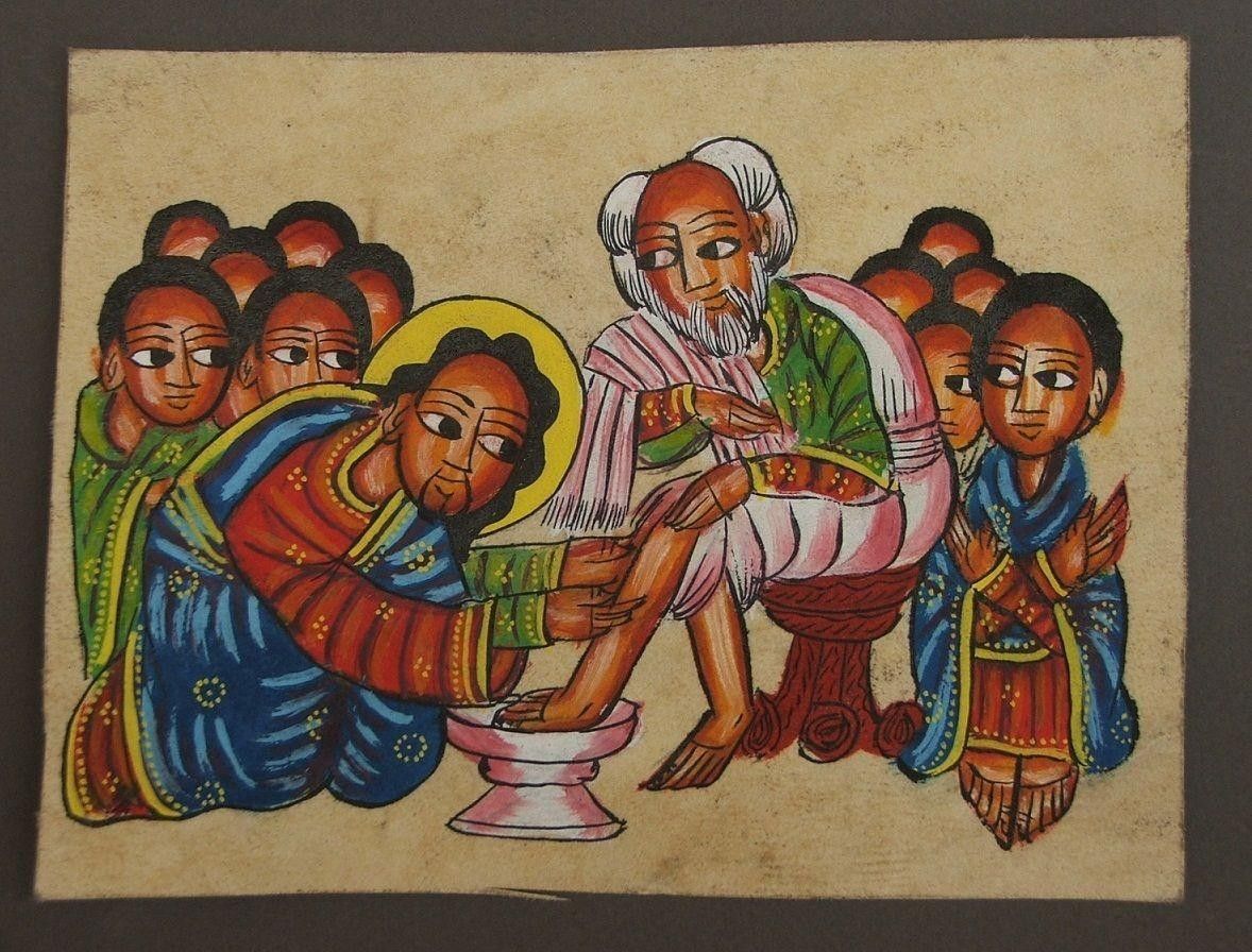 Jesus washing disciples feet (Ethiopian)